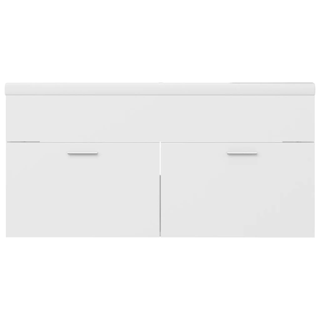 Mobile da Bagno con Lavabo Integrato Bianco in Truciolato 3070847