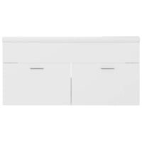 Mobile da Bagno con Lavabo Integrato Bianco in Truciolato 3070847