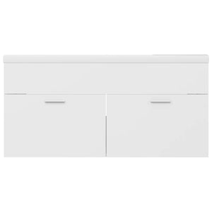 Mobile da Bagno con Lavabo Integrato Bianco in Truciolato 3070847