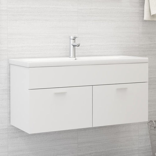 Mobile da Bagno con Lavabo Integrato Bianco in Truciolato cod mxl 74320