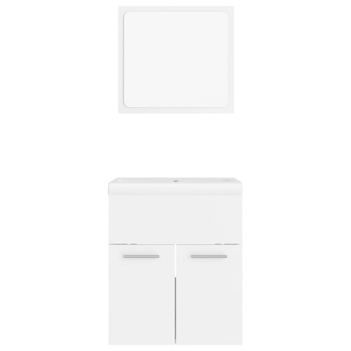 Set Mobili da Bagno Bianco in Legno Multistrato cod mxl 66377