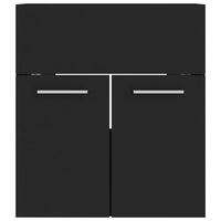 Set Mobili da Bagno Nero in Truciolato