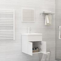 Set Mobili da Bagno Bianco Lucido in Truciolato cod mxl 60873
