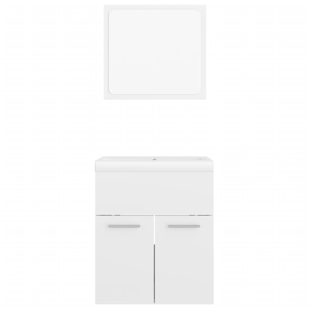 Set Mobili da Bagno Bianco Lucido in Truciolato cod mxl 60873