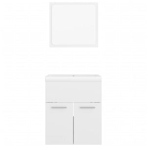 Set Mobili da Bagno Bianco Lucido in Truciolato cod mxl 60873