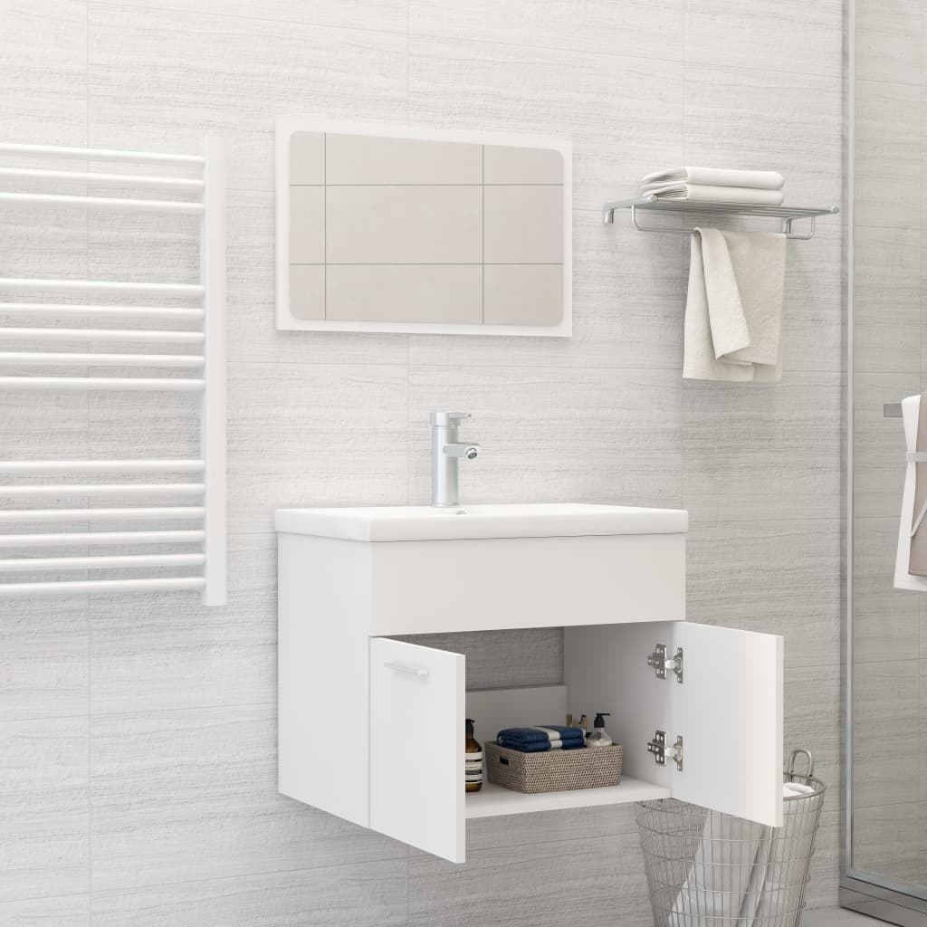 Set Mobili da Bagno Bianco in Truciolato cod mxl 71901