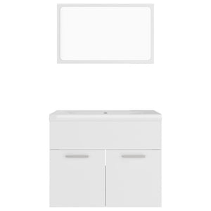 Set Mobili da Bagno Bianco in Truciolato 3070865