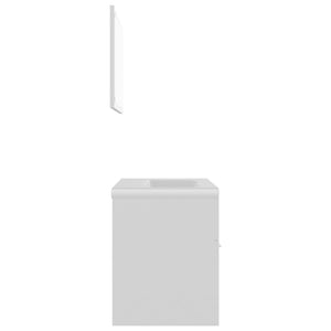 Set Mobili da Bagno Bianco in Truciolato 3070865