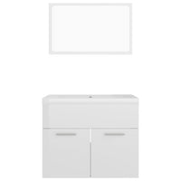 Set Mobili da Bagno Bianco Lucido in Truciolato cod mxl 71941