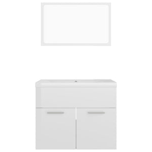 Set Mobili da Bagno Bianco Lucido in Truciolato cod mxl 71941