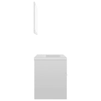 Set Mobili da Bagno Bianco Lucido in Truciolato cod mxl 71941