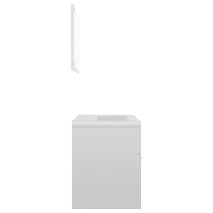 Set Mobili da Bagno Bianco Lucido in Truciolato cod mxl 71941