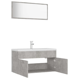 Set Mobili da Bagno Grigio Cemento in Truciolato 3070887
