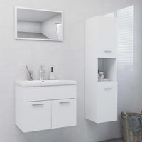 Set Mobili da Bagno Bianco in Truciolato 3070955