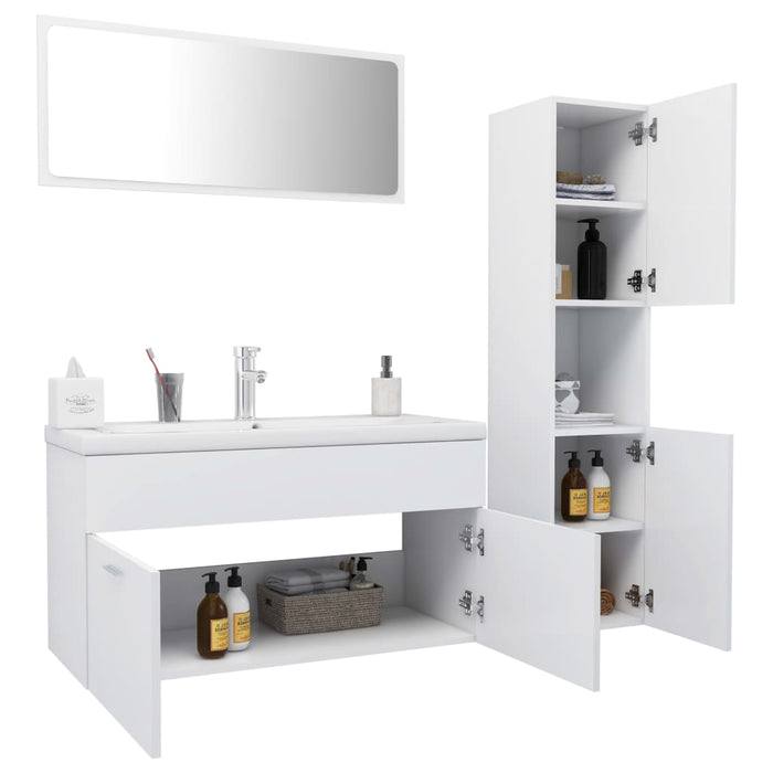 Set Mobili da Bagno Bianco in Truciolato cod mxl 9106