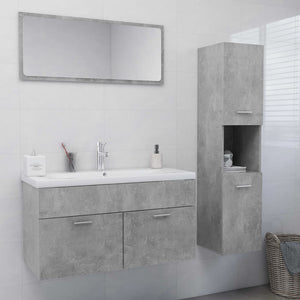 Set Mobili da Bagno Grigio Cemento in Truciolato cod mxl 71431