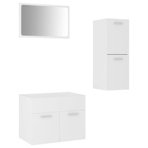 Set Mobili da Bagno Bianco in Truciolato 3071000