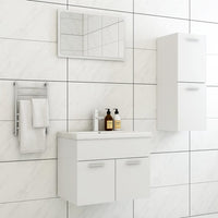 Set Mobili da Bagno Bianco in Truciolato 3071000