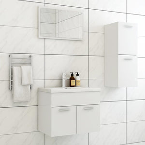 Set Mobili da Bagno Bianco in Truciolato 3071000