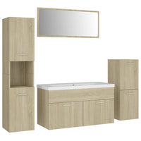 Set Mobili da Bagno Rovere Sonoma in Legno Multistrato 3071111