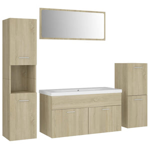 Set Mobili da Bagno Rovere Sonoma in Legno Multistrato 3071111
