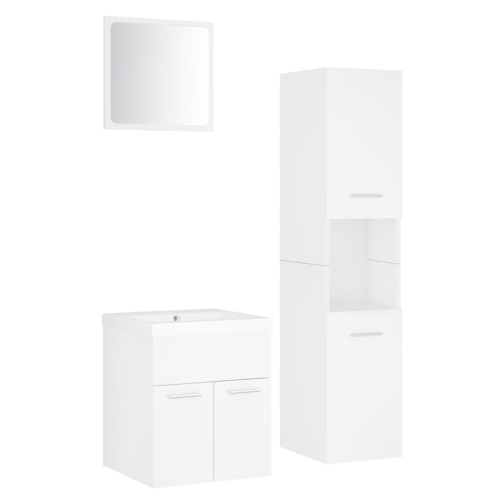 Set Mobili da Bagno Bianco in Truciolato cod mxl 60874