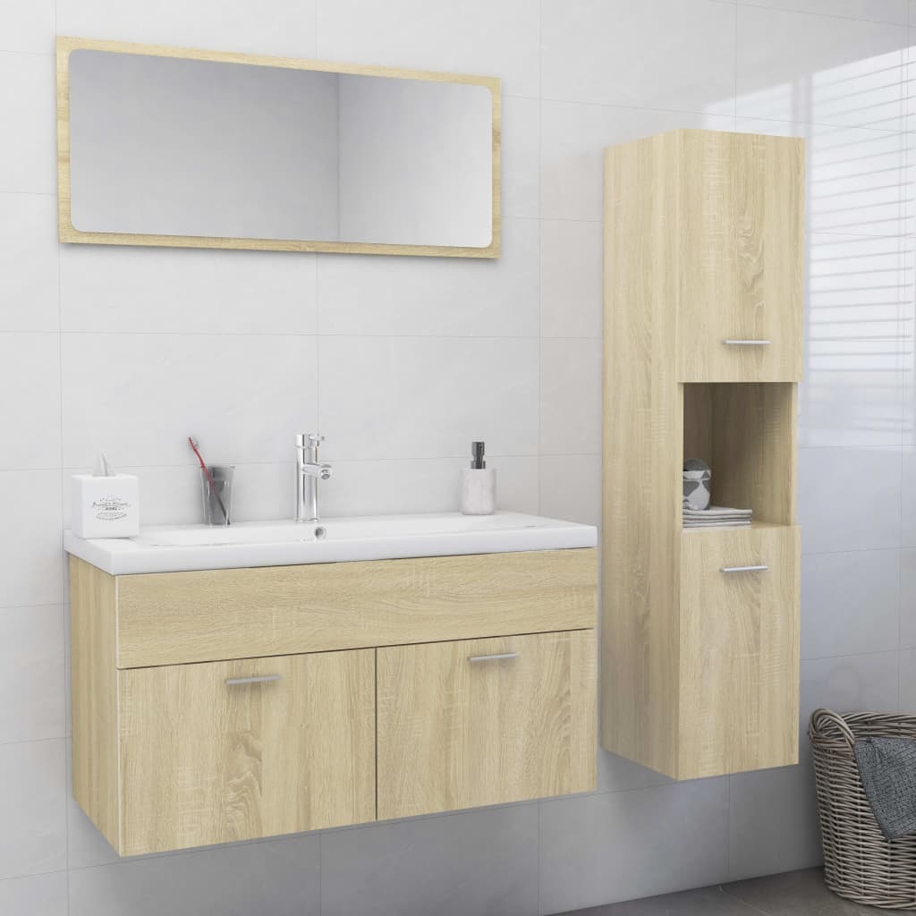 Set Mobili da Bagno Rovere Sonoma in Truciolato cod mxl 68957