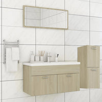 Set Mobili da Bagno Rovere Sonoma in Legno Multistrato 3071201