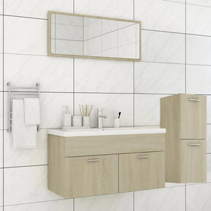 Set Mobili da Bagno Rovere Sonoma in Legno Multistrato 3071201