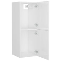 Set Mobili da Bagno Bianco Lucido in Legno Multistrato 3071204