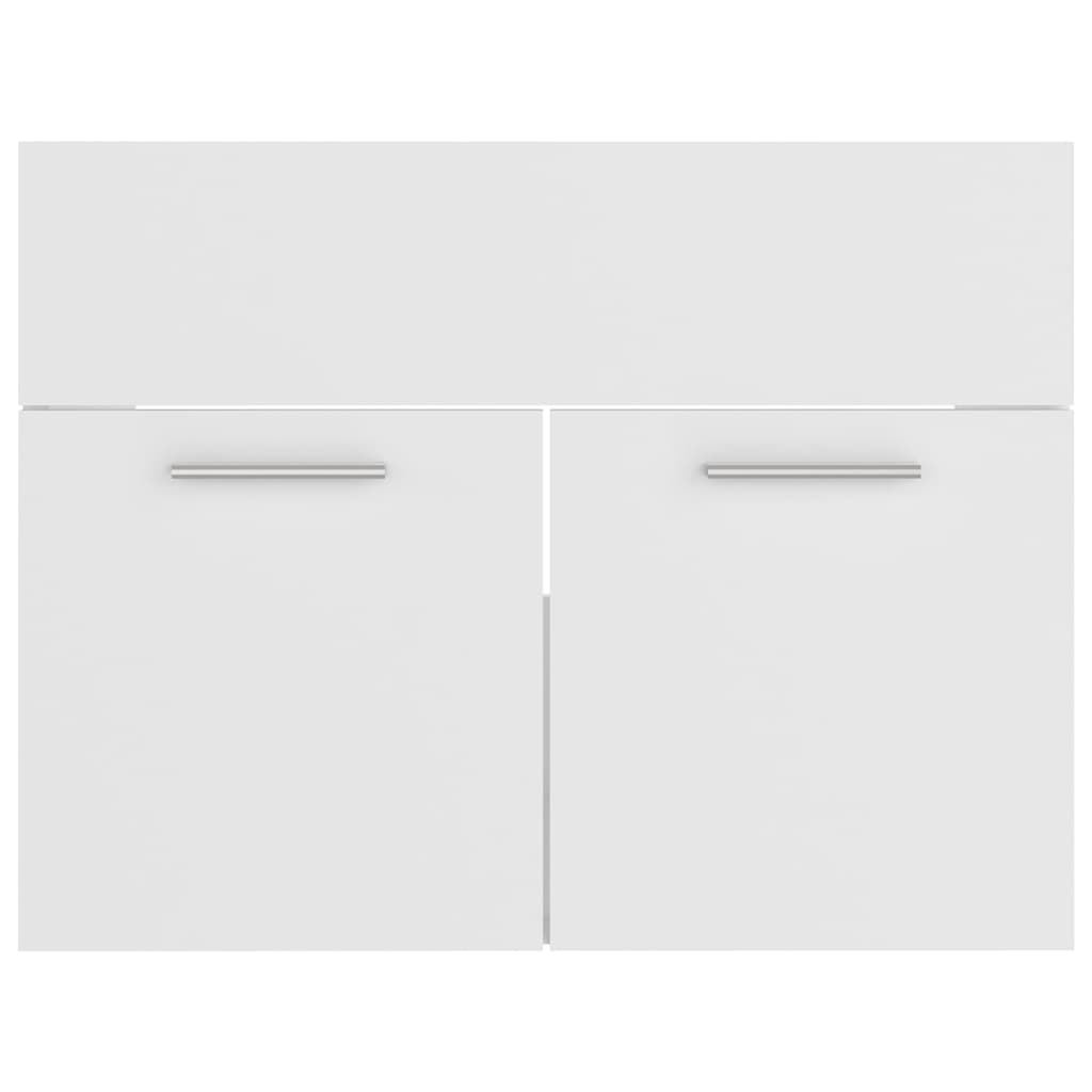 Set Mobili da Bagno Bianco in Legno Multistrato 3071225