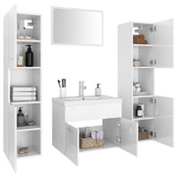 Set Mobili da Bagno Bianco Lucido in Truciolato cod mxl 71919