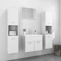 Set Mobili da Bagno Bianco Lucido in Truciolato cod mxl 71919