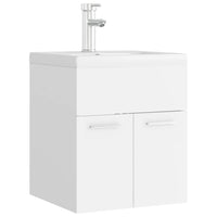 Mobile lavabo con lavabo integrato 41 x 38,5 x 46 cm in truciolare bianco 02_0006430