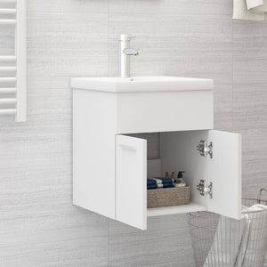 Mobile Bagno con Lavabo Integrato Bianco in Legno Multistrato 3071261
