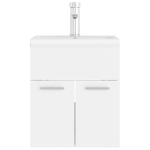 Mobile Bagno con Lavabo Integrato Bianco in Legno Multistrato 3071261