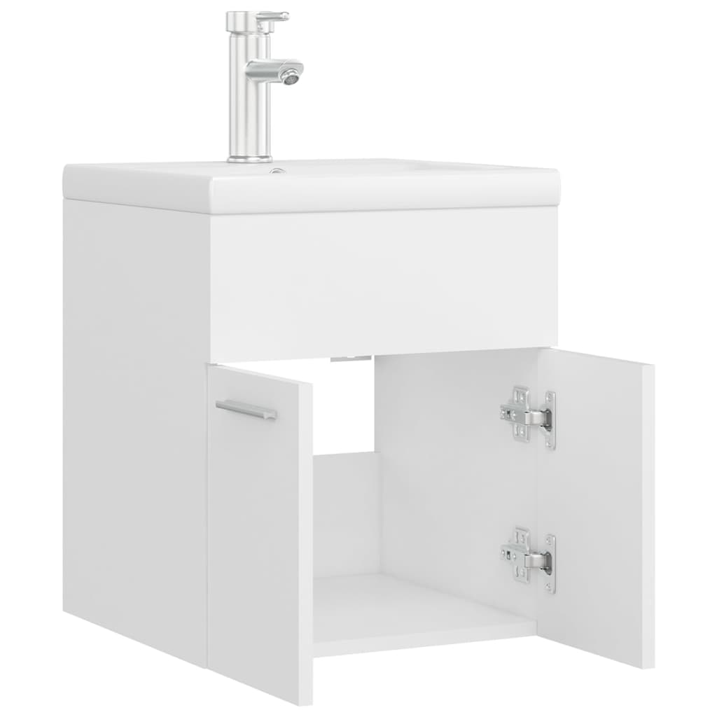 Mobile Bagno con Lavabo Integrato Bianco in Legno Multistrato 3071261