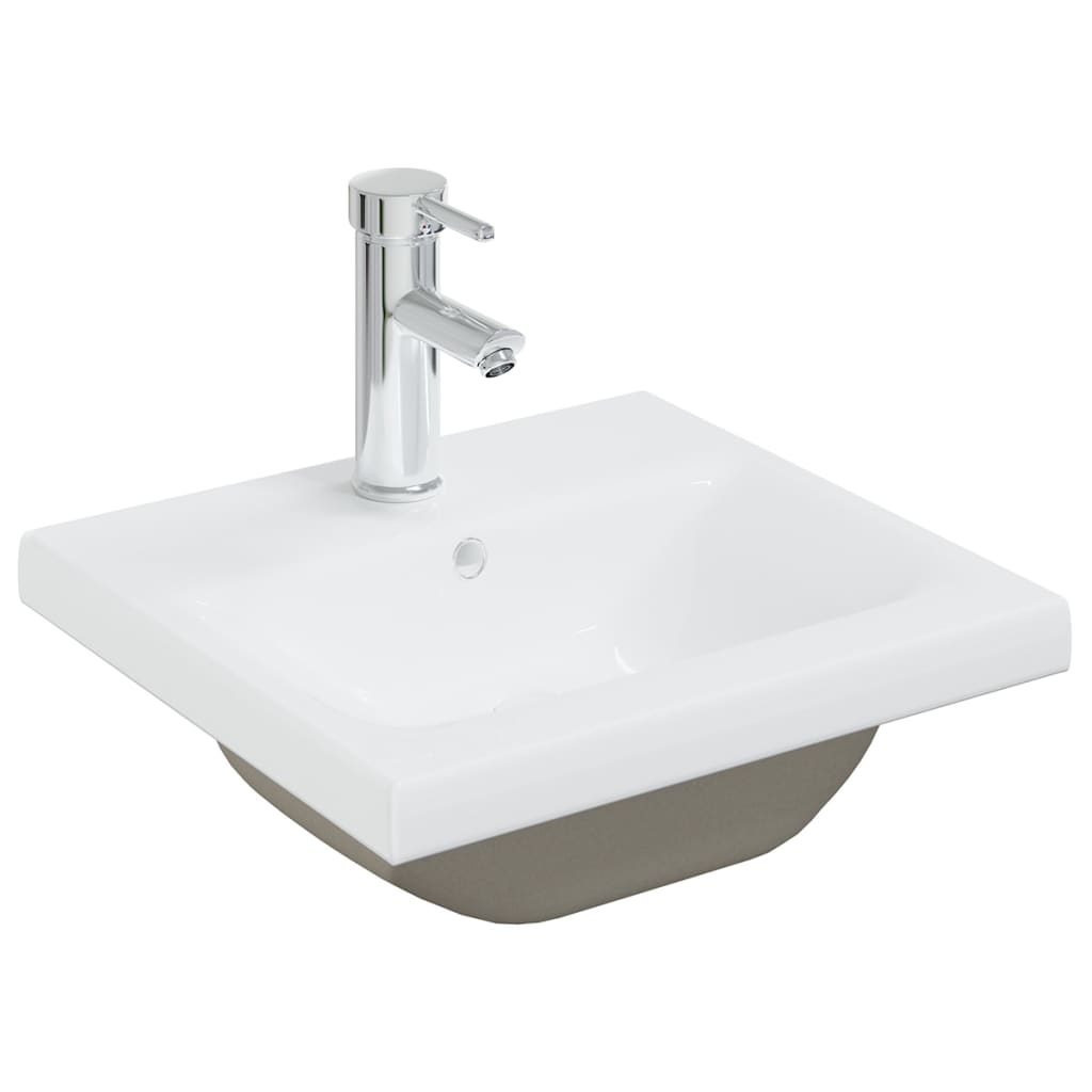 Mobile lavabo con lavabo integrato 41 x 38,5 x 46 cm in truciolare bianco 02_0006430