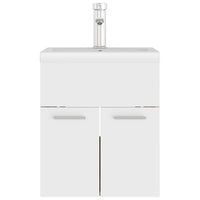 Mobile Lavabo Integrato Bianco Rovere Sonoma Legno Multistrato 3071266
