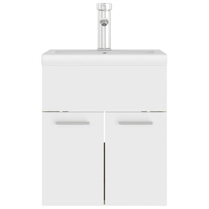 Mobile Lavabo Integrato Bianco Rovere Sonoma Legno Multistrato 3071266