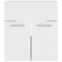 Mobile Lavabo Integrato Bianco Rovere Sonoma Legno Multistrato 3071266