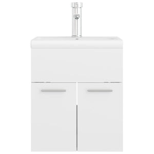 Mobile lavabo con lavabo integrato 41 x 38,5 x 46 cm in truciolare bianco lucido 02_0006441