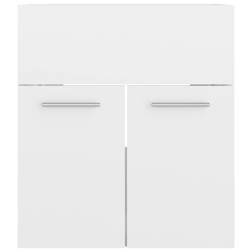 Mobile lavabo con lavabo integrato 41 x 38,5 x 46 cm in truciolare bianco lucido 02_0006441