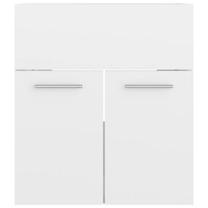 Mobile lavabo con lavabo integrato 41 x 38,5 x 46 cm in truciolare bianco lucido 02_0006441