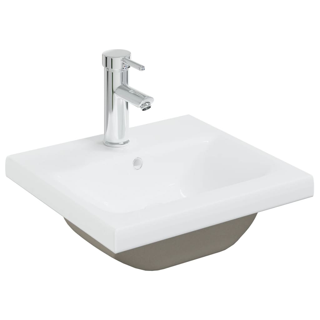 Mobile lavabo con lavabo integrato 41 x 38,5 x 46 cm in truciolare bianco lucido 02_0006441