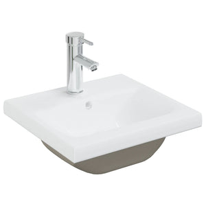 Mobile lavabo con lavabo integrato 41 x 38,5 x 46 cm in truciolare bianco lucido 02_0006441