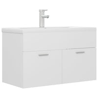 Mobile con Lavabo Integrato Bianco in Legno Multistrato 3071279