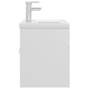Mobile con Lavabo Integrato Bianco in Legno Multistrato 3071279