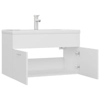 Mobile con Lavabo Integrat-Armadietto da Cucina-Lavandinoo Bianco in Legno Multistrato 350956