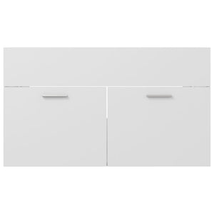 Mobile con Lavabo Integrato Bianco in Legno Multistrato 3071279